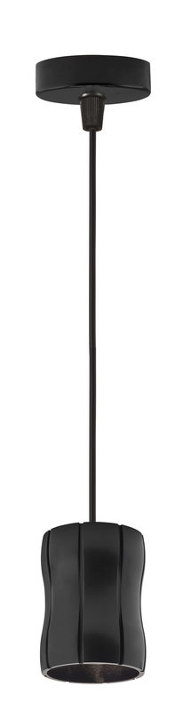 ARIC 4453 - Susp. Déco Mini Curves Noire A/Gu10 Led 5W Cct 3000-4000K 500Lm 15000H Dimm.