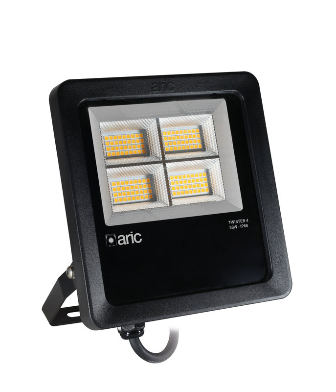 ARIC 51680 - Twister 4 Noir 38W 4000K Ip66 Ik08 6080Lm 90° 50000H