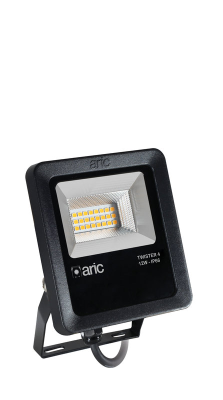 ARIC 51678 - Twister 4 Noir 12W 4000K Ip66 Ik08 1680Lm 90° 50000H