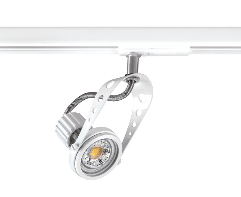 [ARIC-0268] ARIC 0268 - Yeo 029 - Spot Rail 1 All. 029 Gu10, Blanc, A/Ampoule Led 6W 3000K 500Lm Incl