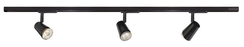 ARIC 4163 - Judy-Rail 1All. 029 +3 Spots Gu10, Noir, A/Lpes Led 3,6W 3000K 400Lm Dimm. Incl