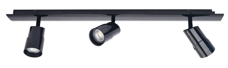 ARIC 4475 - Appl. Barre Kely B3 Gu10, Noir, Led 5W Cct 3000-4000K 500Lm 15000H Incl.