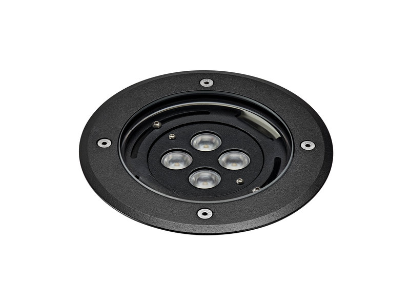 ARIC 50661 - Tecnisol 150 - Enc.Sol Ext. Ip67 Ik10, Rond, Noir, Led 12W 10° 4000K 850Lm