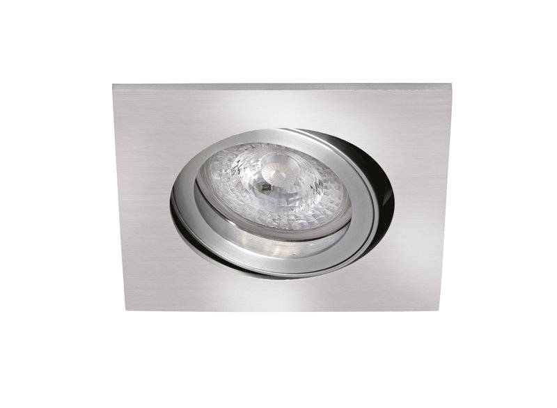 ARIC 4147 - Tipo C-230 - Encastré Gu10, Carré, Orientable Et Basc., Alu, Ampoule Non Incl.