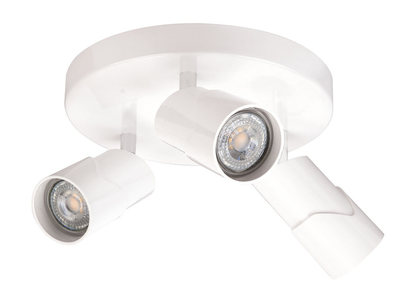 [ARIC-4472] ARIC 4472 - Plafonnier Kely P3 Gu10, Blanc, Led 5W Cct 3000-4000K 500Lm 15000H Incl.