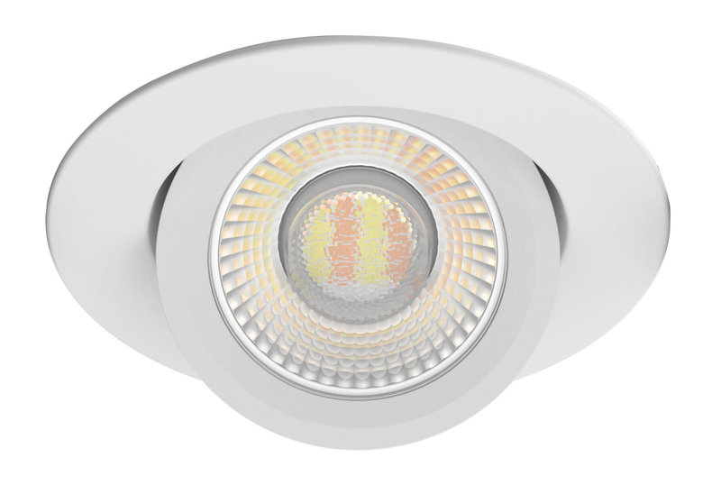 ARIC 51822 - Encastré Hiros Blanc Ip5X/65 Ik07 6/8W 4Cct 2200/2700/3000/4000K 800Lm 50000H
