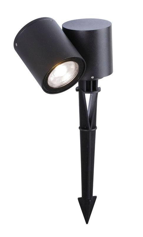 ARIC 51394 - Topaze - Proj. Ext. Ip54 Ik08 Sur Piquet, 1 Tête, Ampoule Led 4,2W 4000K 500Lm Incl.