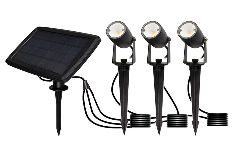 ARIC 51773 - Cotti Solaire - Kit 3 Projecteurs Piquet 3000K 3X1,5W 40Lm 25000H 80° Ip65 Ik08