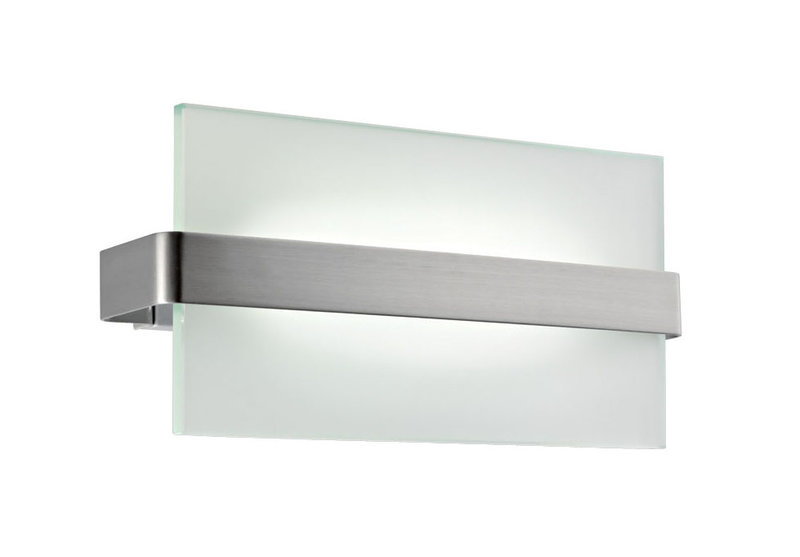 [ARIC-1388] ARIC 1388 - Zink 2 - Applique Murale Acier Et Verre Satiné, R7S, Ampoule Non Fournie