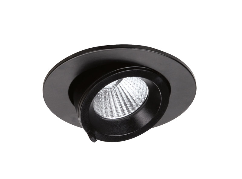 ARIC 51258 - Randy S - Downlight Rond, Orientable, Noir, 36°, Led Intég 7,7W 3000K 800Lm