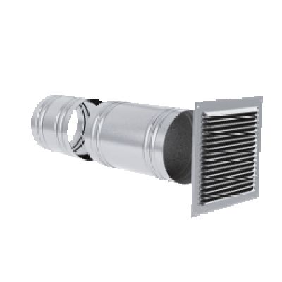 Grille ext pare-pluie alu Ø100 mm 