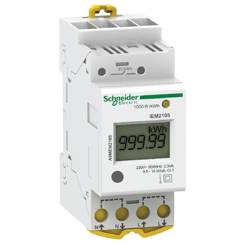 Acti9 iEM - compteur d'energie modulaire monophasé A9MEM2105