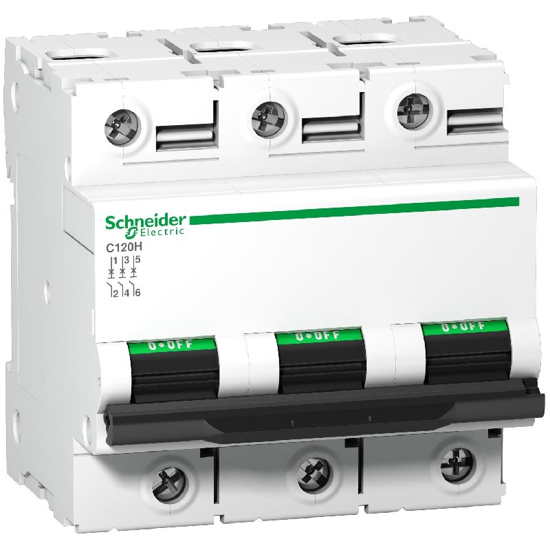 Disjoncteur C120H 3P 125 A, courbe B, 15 kA A9N18426