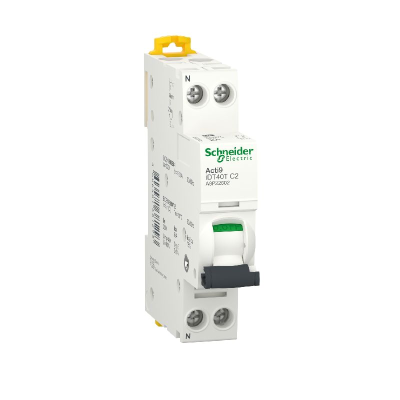 Acti9 iDT40T - disjoncteur modulaire - 1P+N - 2A - A9P22602