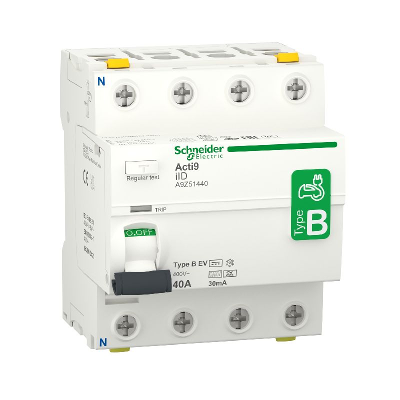 Acti9 iID - interrupteur différentiel - 4P - 40A - A9Z51440