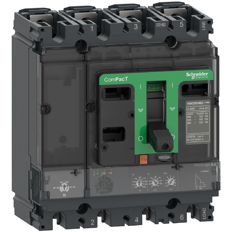 ComPacT NSX100H - disjoncteur - MicroLogic 2.2 100 C10H42D100