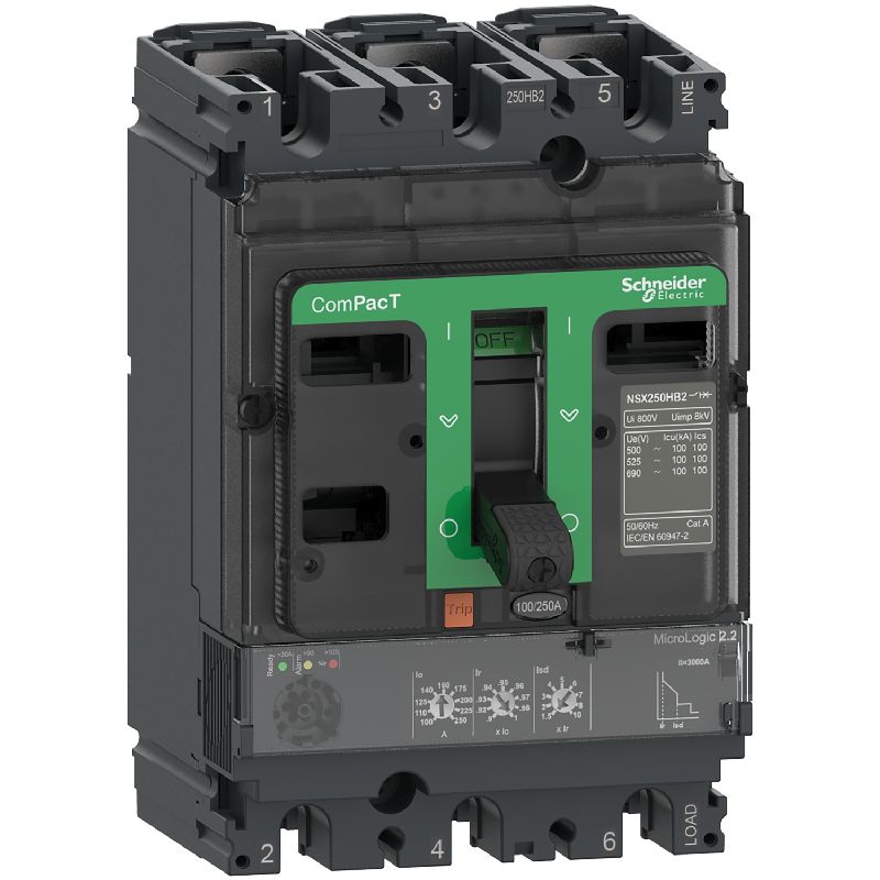 ComPacT NSX250HB1 - disjoncteur - MicroLogic 2.2 2 C25V32D250