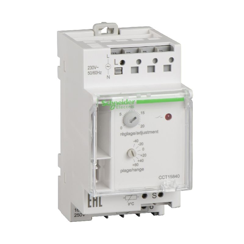 Acti9 TH7 - thermostat modulaire - 1 zone - -40°C. CCT15840