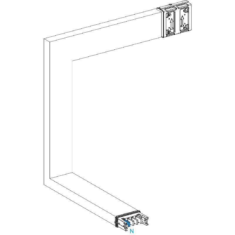 Canalis KSA - coude multiple 250A - vers bas &amp; gau KSA250DMCK43A