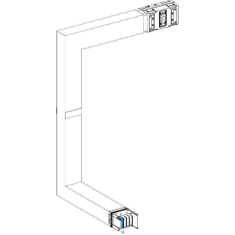 Canalis KSA - coude mult coupe feu 1000A-vers bas KSA1000DMCK43F