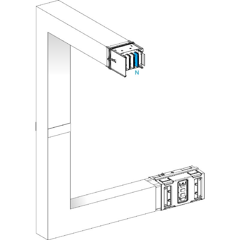 Canalis KSA - coude mult. coupe feu 1000A - 3 côté KSA1000DMCL43F