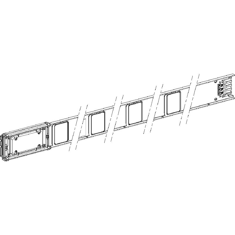 Canalis KNA - élément droit 100A - 2m blanc 4 fenê KNA100ED4204