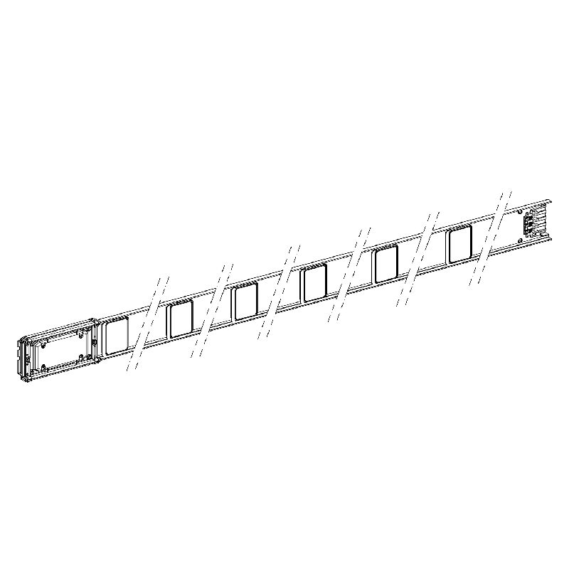 Canalis KNA - élément droit 40A- 3m blanc 6 fenêtr KNA40ED4306