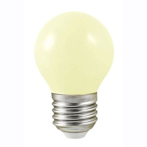 [L-02451] Ampoule LED sphérique E27 1W BLANC 230V couleur