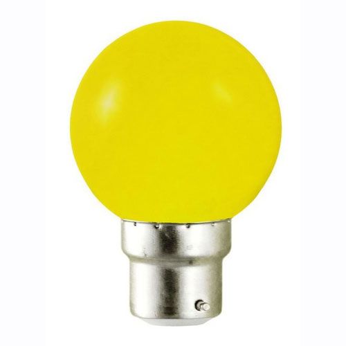 [L-02464] Ampoule LED sphérique B22 1W JAUNE 230V couleur