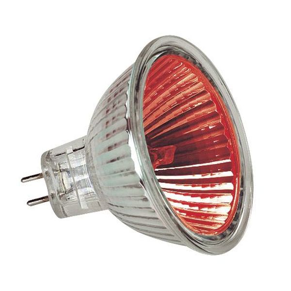 [L-4961] Ampoule MR16 Rouge 50W 12V Spot 12_24° halogène couleur