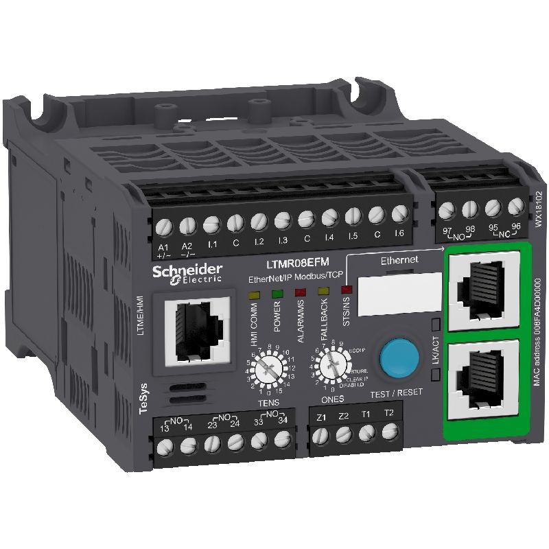 TeSys T contrôleur moteur LTM R, Ethernet, 100 à 2 LTMR08EFM