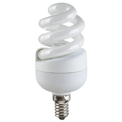 Ampoule Spirale Economique E14 15W 827 2700°K 230V Confort Fluocompacte 230v