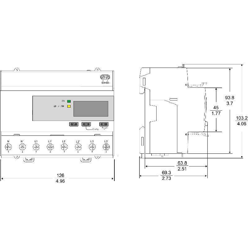 PowerLogic - TI ouvrant - T0 - 50 A - sortie 0,333 LVCT00050S