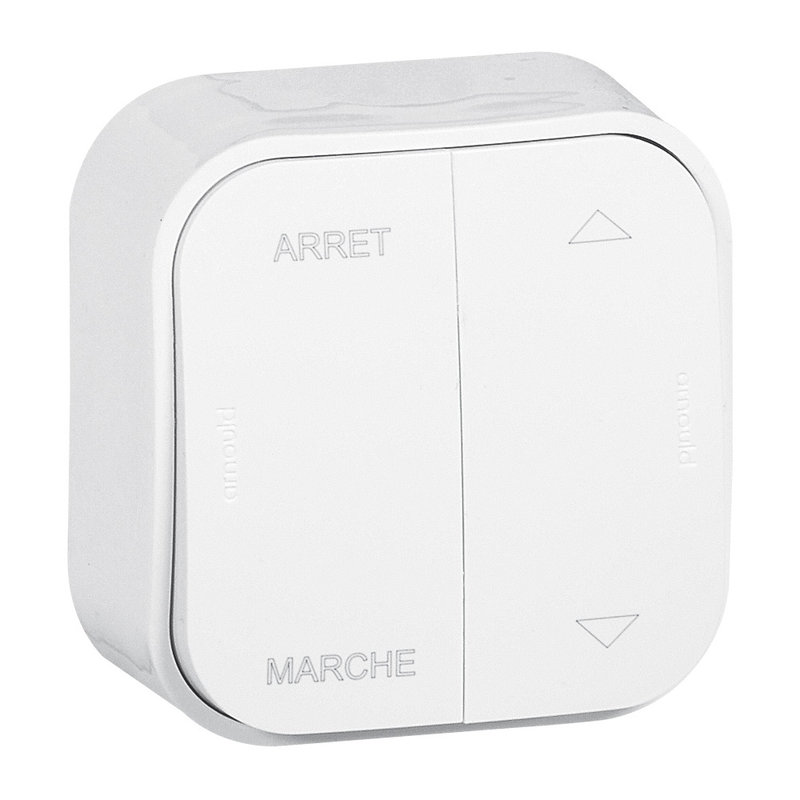 [ARN-54208] Arnould 54208 - Interrupteur individuel de volets roulants saillie Profil Eco - blanc
