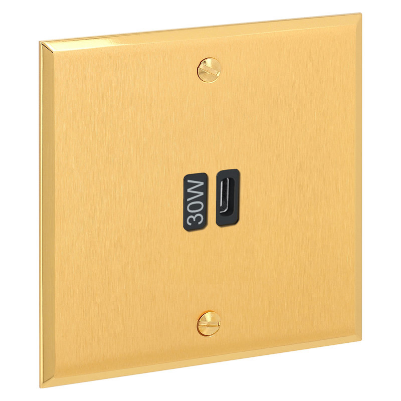 Legrand AR67223 - Art d'Arnould univers Mémoire prise 1 USB Type-C 3A 30W rapide - or brossé