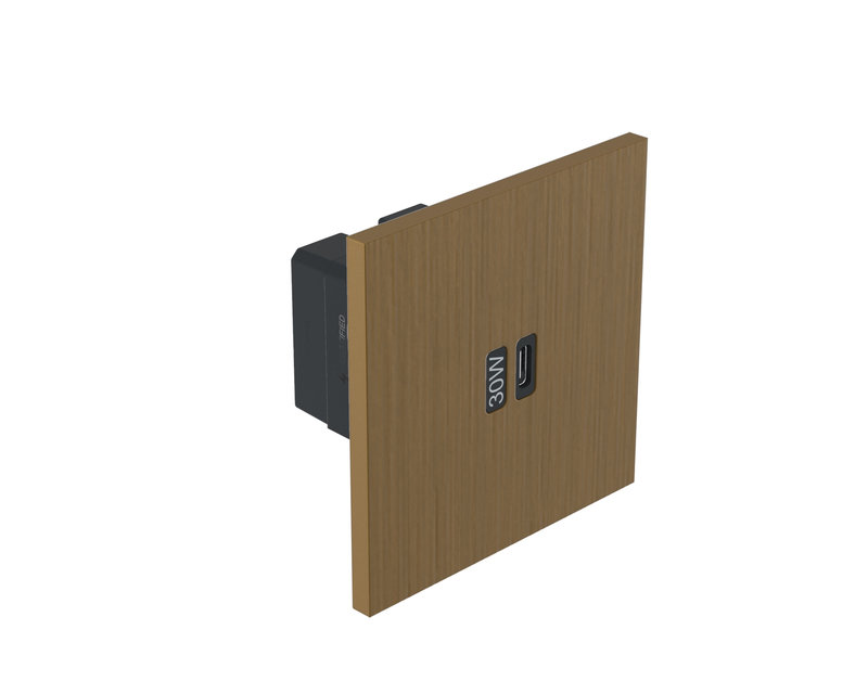 Legrand AR67323 - Art d'Arnould univers Epure prise 1 USB Type-C 3A 30W Power Delivery - bronze