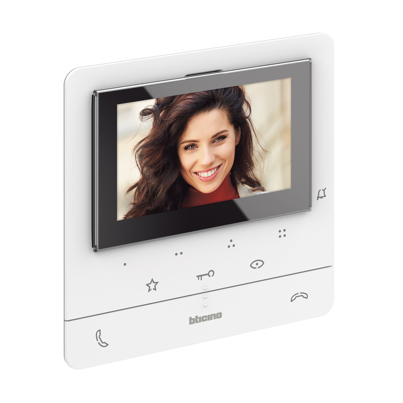 [BTI-BT344672] Bticino BT344672 - Poste intérieur écran 5pouces Classe 100 Evolué + boucle inductive - Blanc