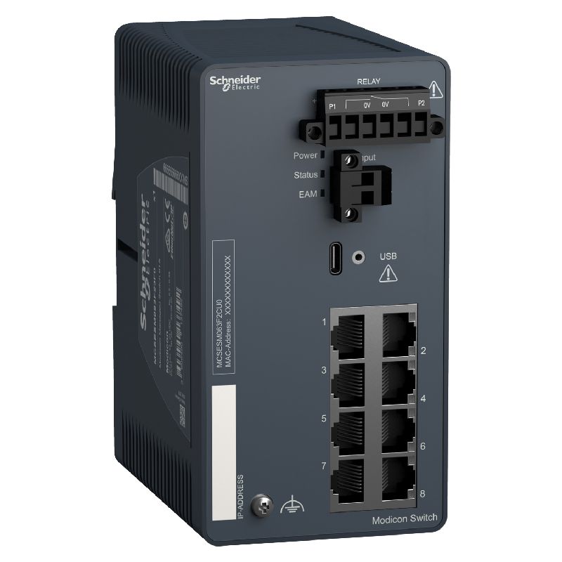 Modicon Switch administré - 8 ports cuivre MCSESM083F23F0