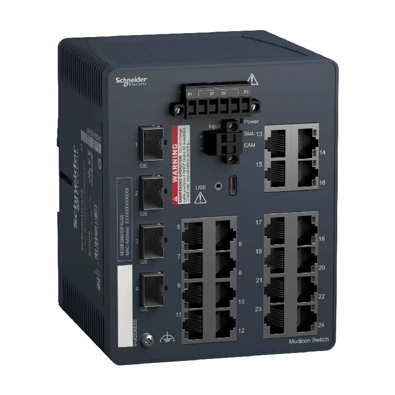 Modicon Managed Switch 20TX/4GE-SFP MCSESM243F4LG0
