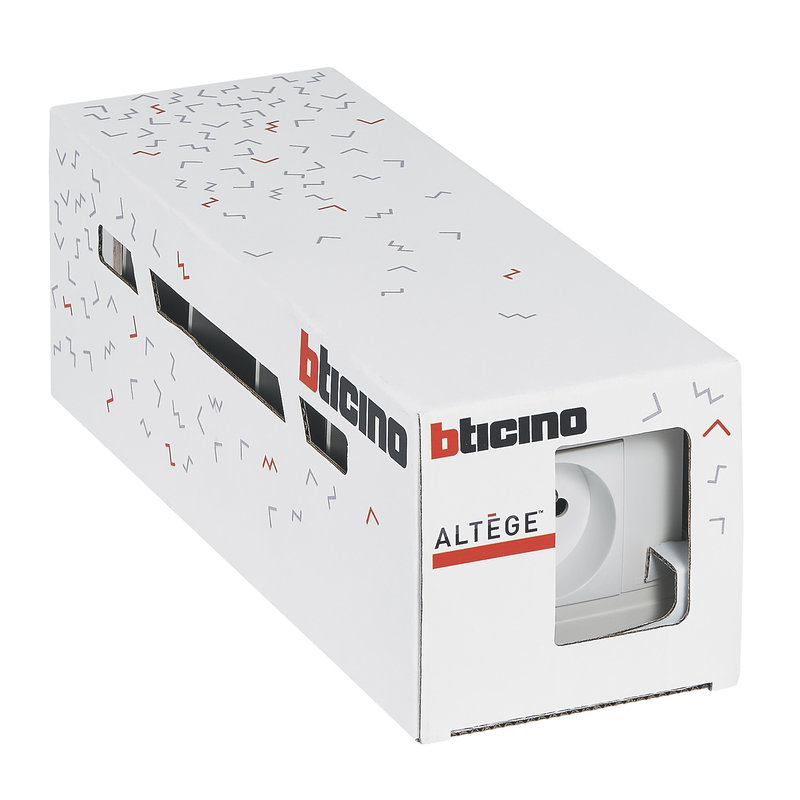 [BTI-BTAL52DL] Bticino BTAL52DL - Lot de 5 prises de courant avec terre Altège complet - finition Neige
