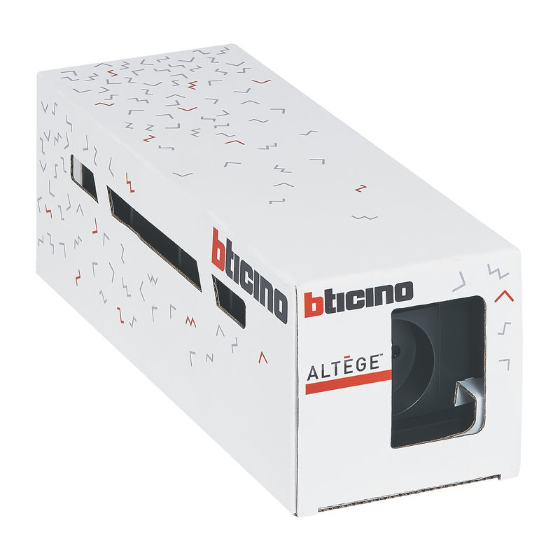 Bticino BTAL52SL - Lot de 5 prises de courant avec terre Altège complet - finition Nuit