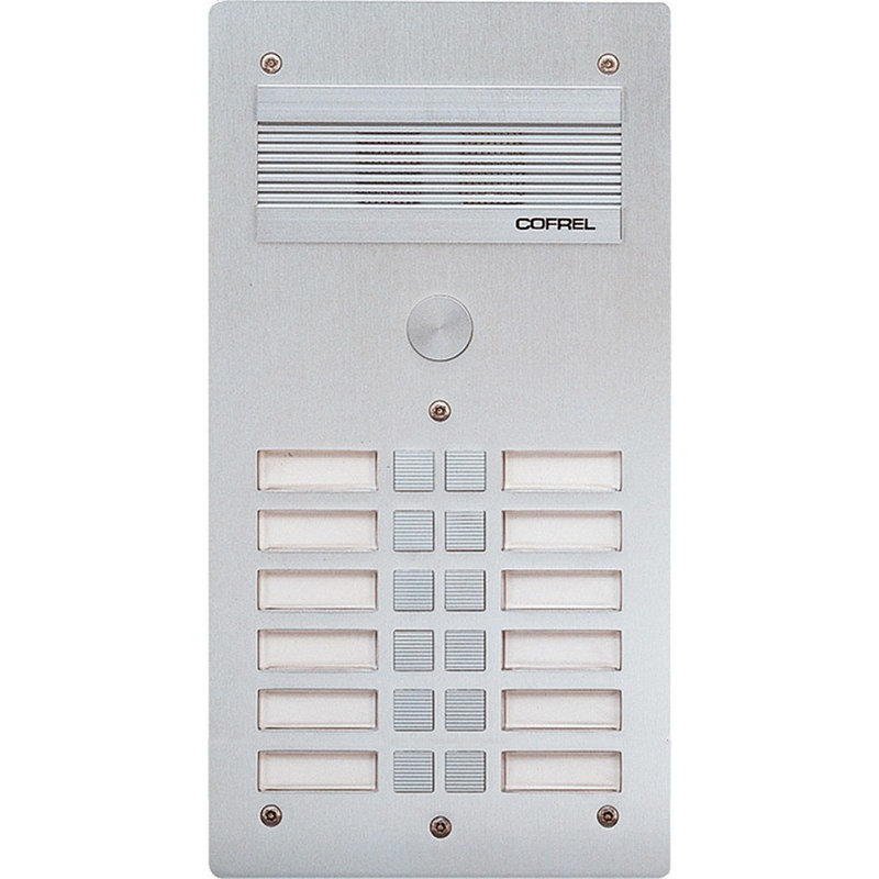 [BTI-308312] Bticino 308312 - Platine de rue Série 300 audio façade Alu 4mm 12 appels