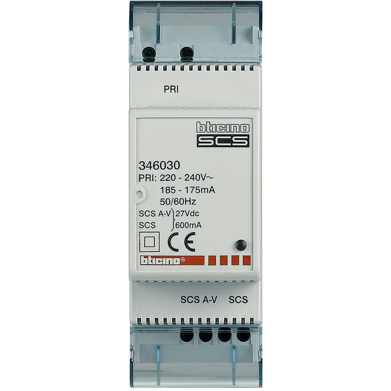 [BTI-346030] Bticino 346030 - Alimentation modulaire compacte avec adaptateur vidéo MyHOME_Up - 2 modules