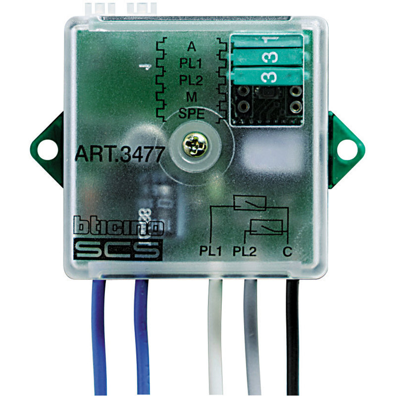 [BTI-3477] Bticino 3477 - Interface de contact MyHOME_Up 2 contacts module basic