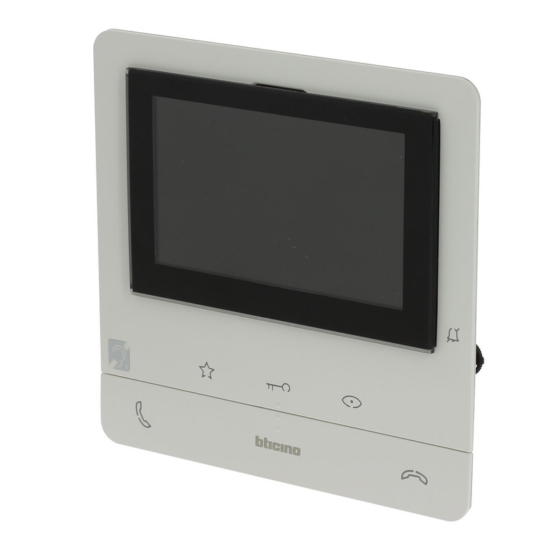 [BTI-BT344662] Bticino BT344662 - Poste intérieur écran 5pouces Classe 100 Basique + boucle inductive - Blanc