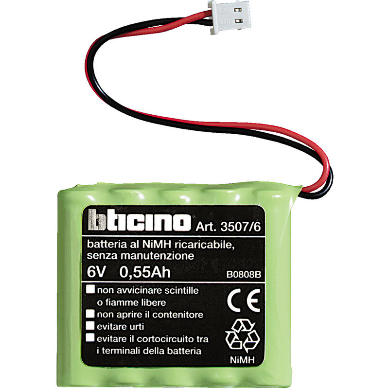[BTI-3507/6] Bticino 3507/6 - Batterie de rechange MyHOME_Up - 6V 0,5Ah