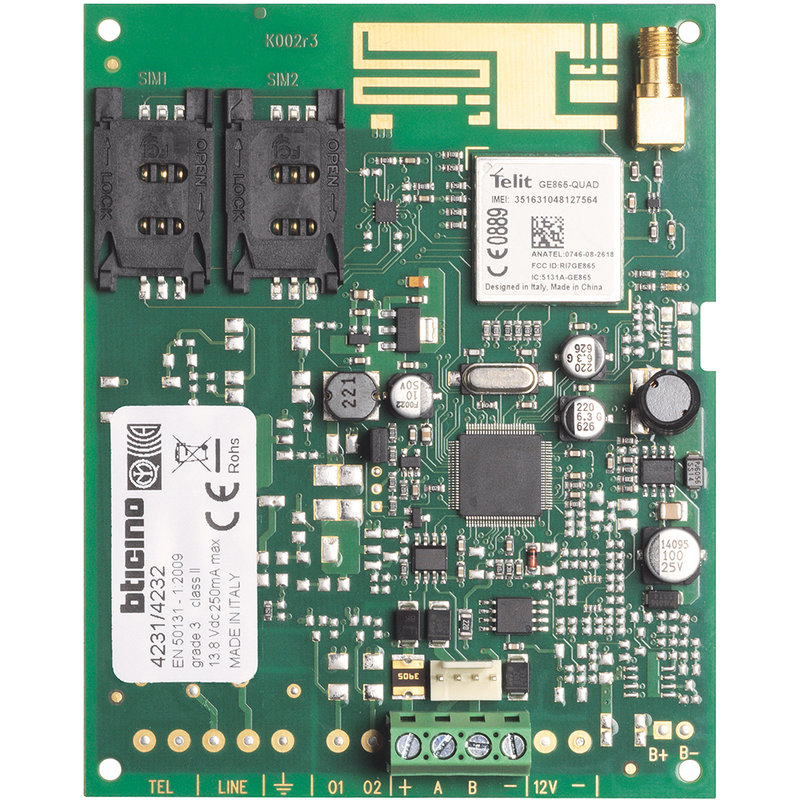 [BTI-BT4231] Bticino BT4231 - Carte GSM / GPRS pour alarme intrusion MyHOME_Up montage dans coffret