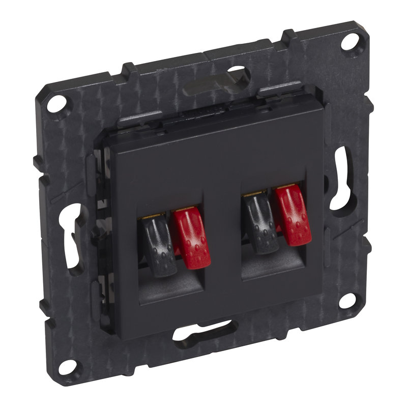 [BTI-BTAL47SD] Bticino BTAL47SD - Prise haut parleur double Altège composable - finition Nuit
