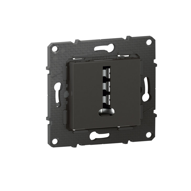[BTI-BTAL44SD] Bticino BTAL44SD - Prise téléphone 8 contacts en T Altège - finition Nuit