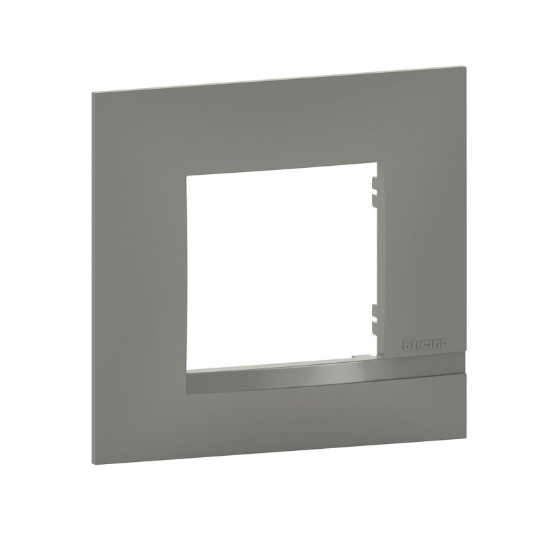 [BTI-BTAL9NA1] Bticino BTAL9NA1 - Plaque Altège Classico 1 poste Nuage - effet aluminium avec liseré effet alu